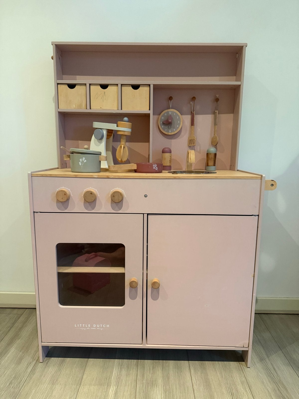 Little Dutch speelkeuken roze met accessoires, Kinderen en Baby's, Speelgoed | Speelkeukens, Ophalen, Gebruikt, Hout, Speelkeuken