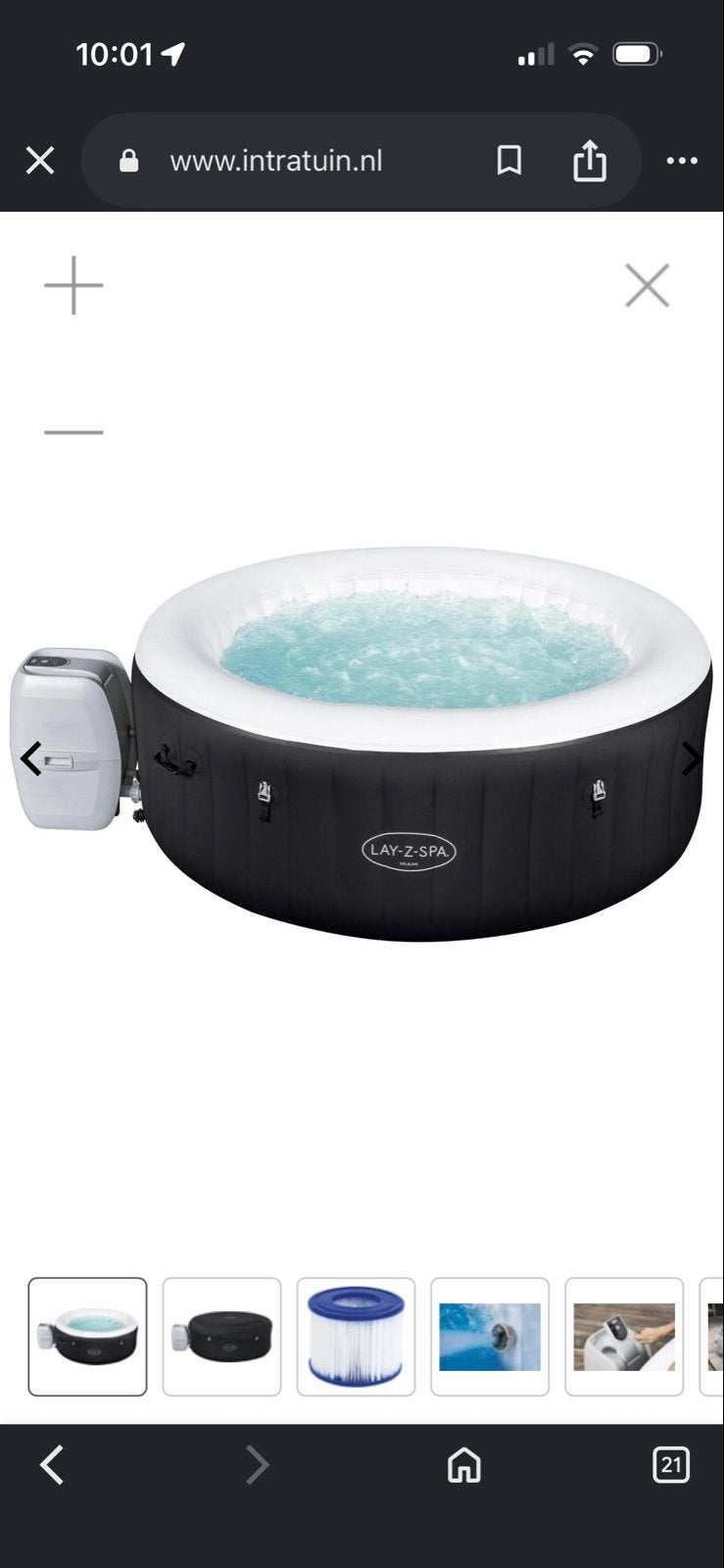 Lay-Z-Spa Opblaasbare Jacuzzi - Zo goed als nieuw, Ophalen, Minder dan 80 cm, Rond, Opzetzwembad