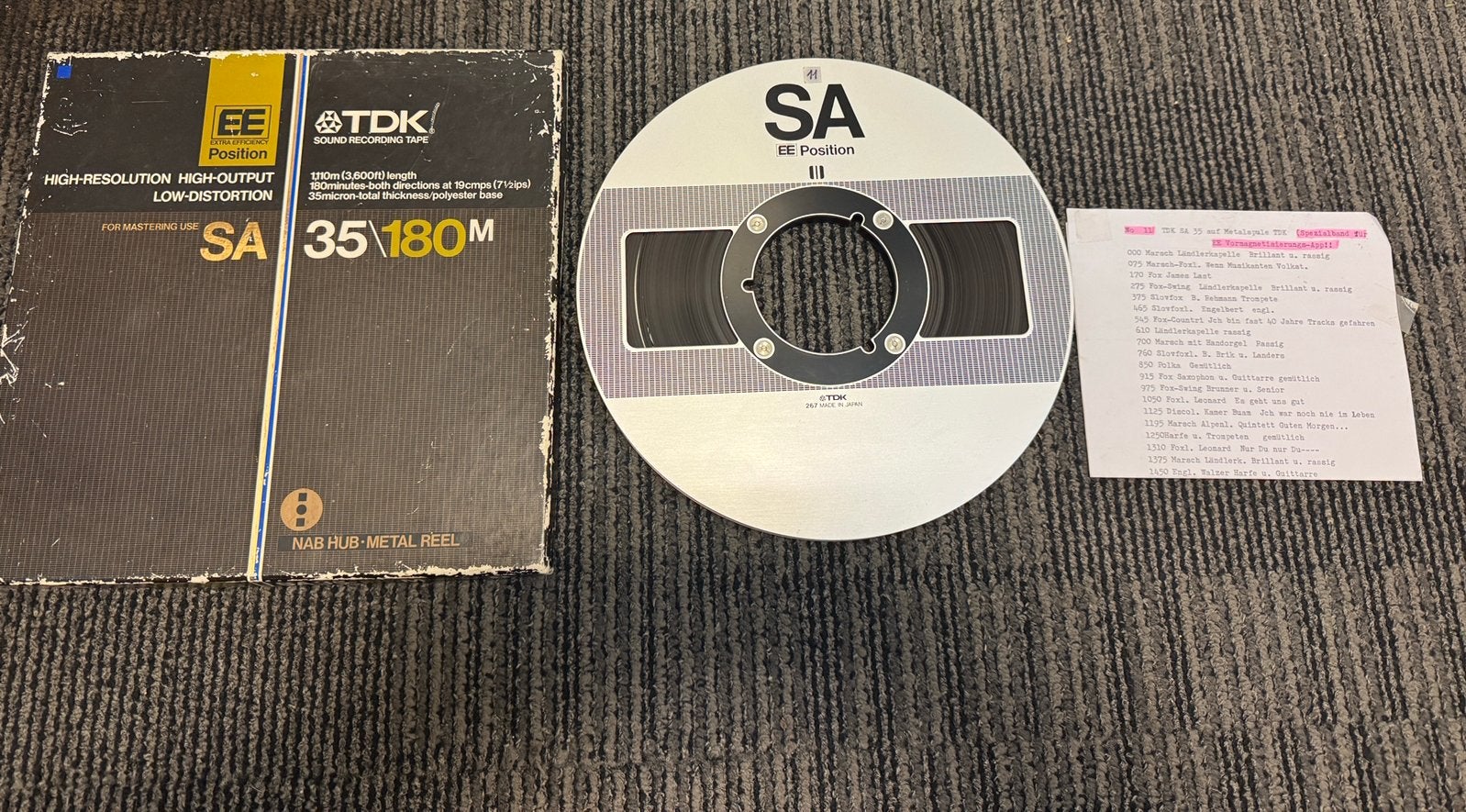 TDK SA -35/180m secial EE mastering Reel tape (2x), Ophalen of Verzenden