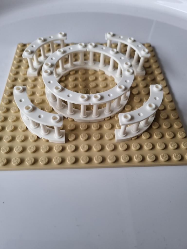 Nieuw lego wit hekje 4x4x2 kwart rond 21229, Ophalen, Overige thema's, Lego, Nieuw