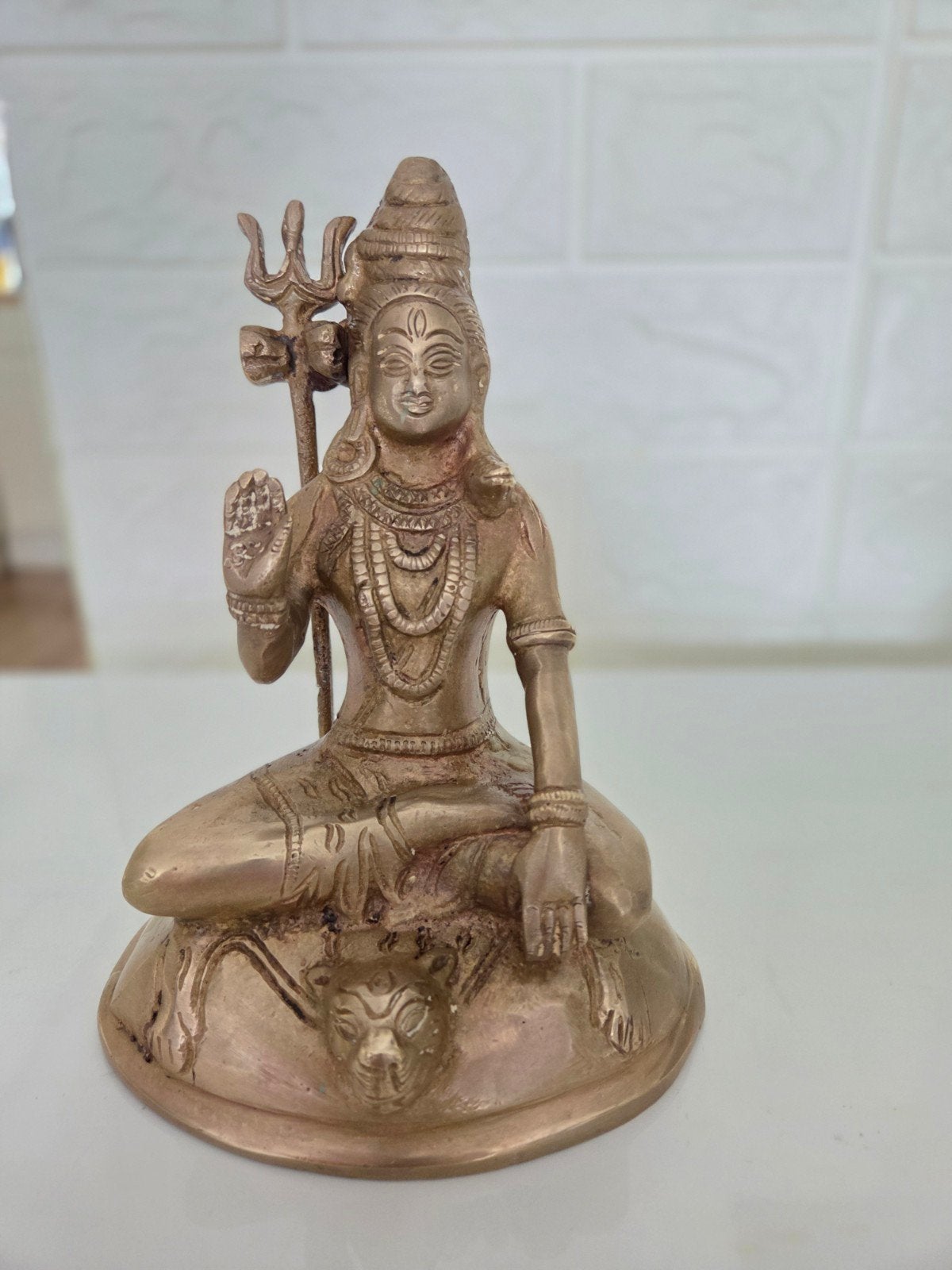 Bronzen Shiva Beeld - Mediterende Hindoeïstische God, Ophalen of Verzenden