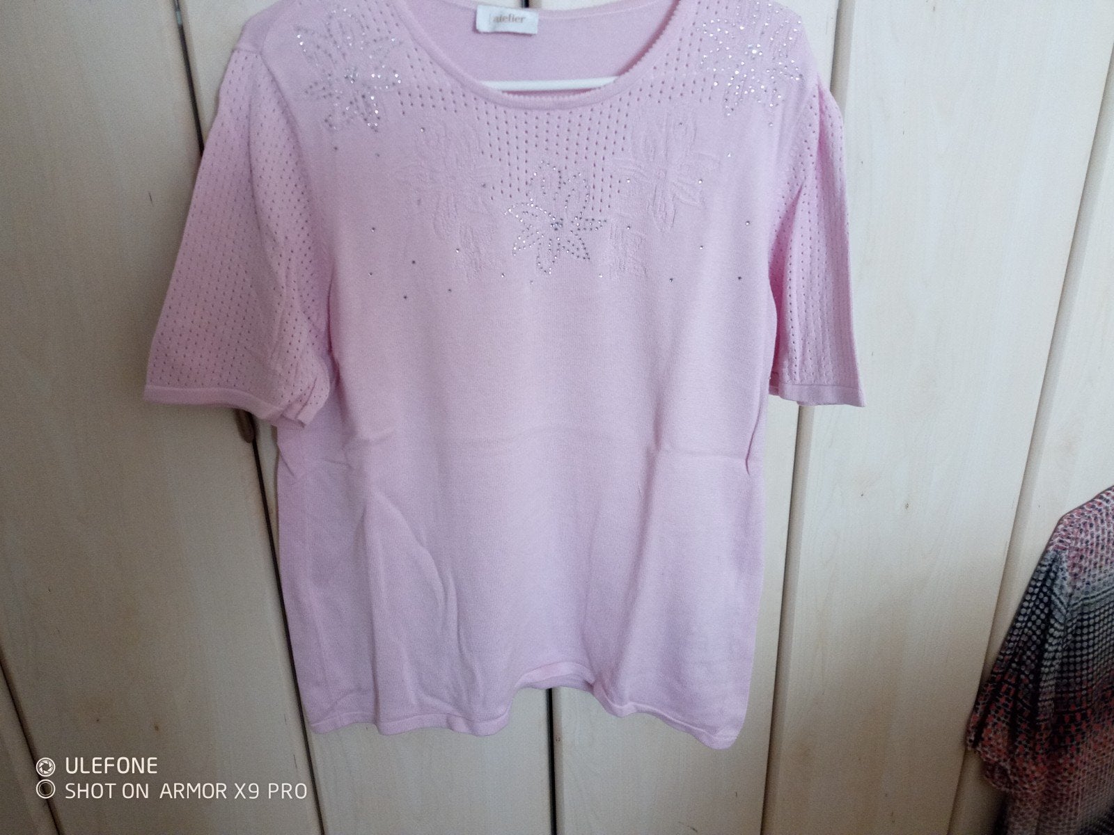 ZGAN roze zomer truitje met glitter steentjes  42, Kleding | Dames, GOLDEN SNIT, Maat 42/44 (L), Ophalen of Verzenden, Zo goed als nieuw