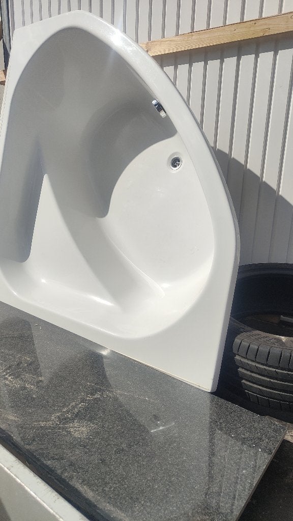 Bad Driehoek al gedemonteerd nette staat, Doe-het-zelf en Verbouw, Sanitair, Ophalen, Zo goed als nieuw, Bad