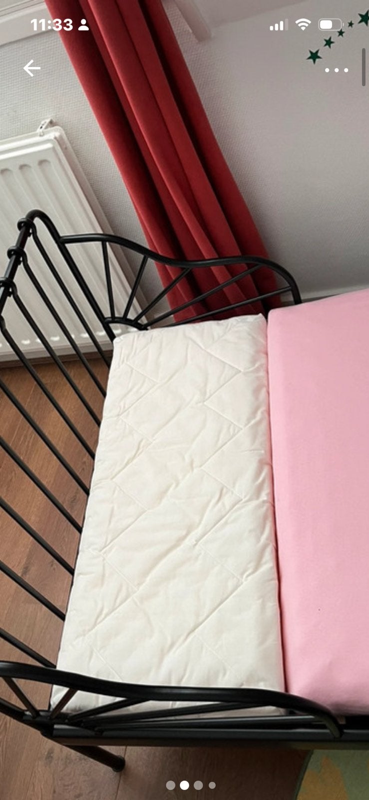 Mee groei bedje ikea, Ophalen, 70 tot 85 cm, Zo goed als nieuw, Matras