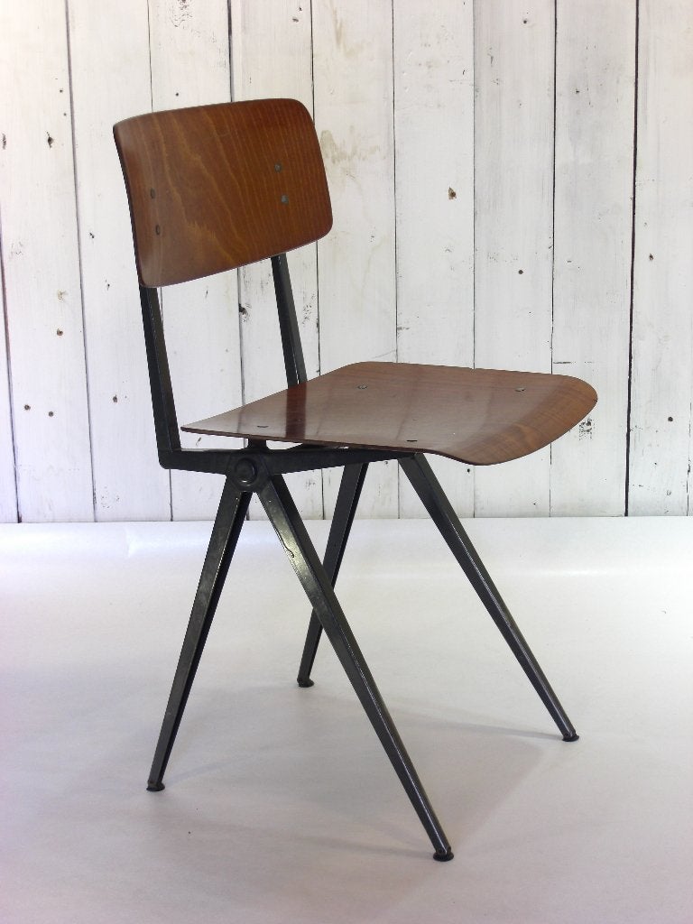 Marko kompas vintage stoel met een S 16 look, Ophalen, Gebruikt, Gispen, Hout