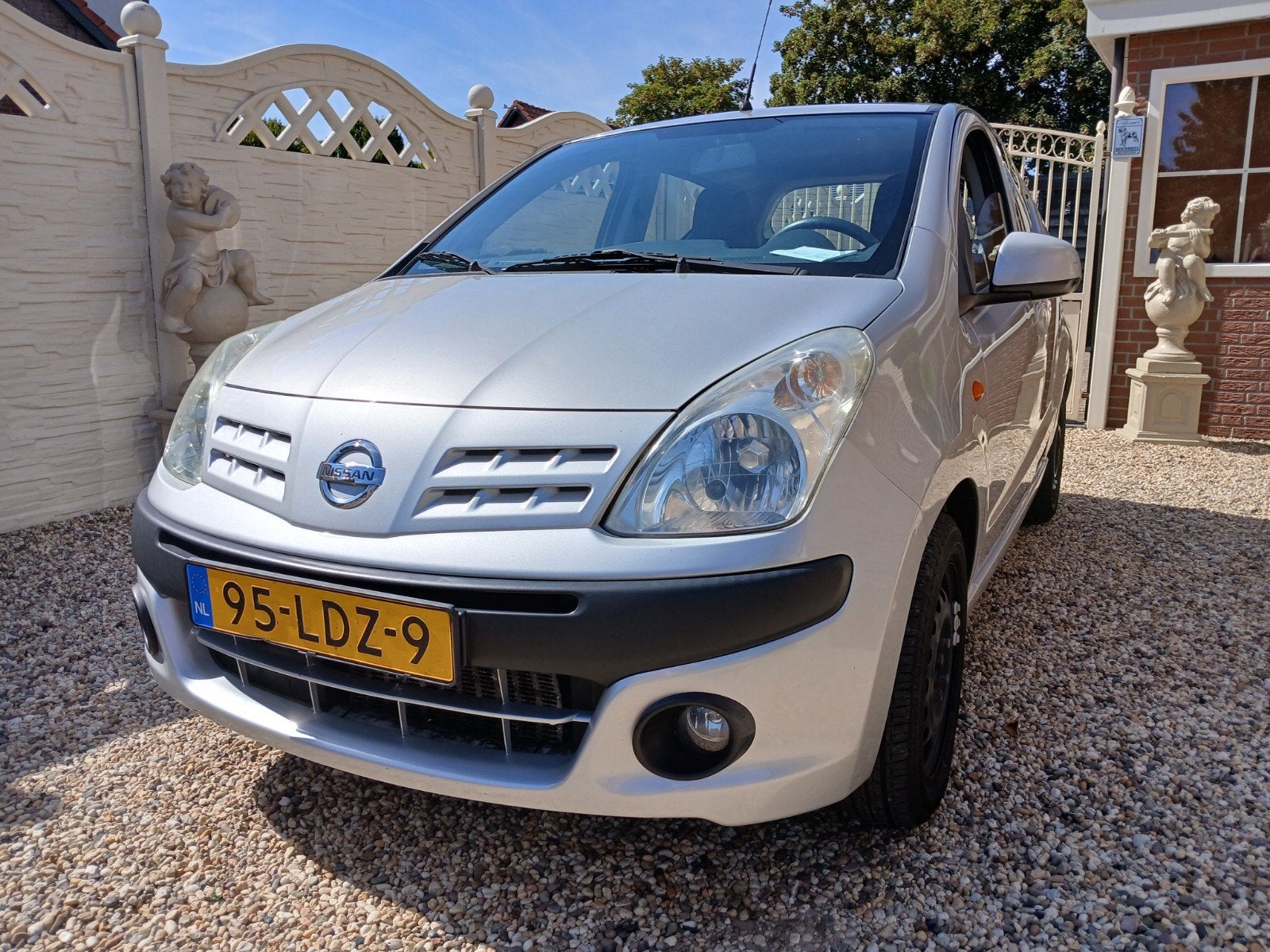 Nissan Pixo 1.0 50KW 5D 2010 Grijs verkocht verkocht, Voorwielaandrijving, Stof, Origineel Nederlands, Bedrijf