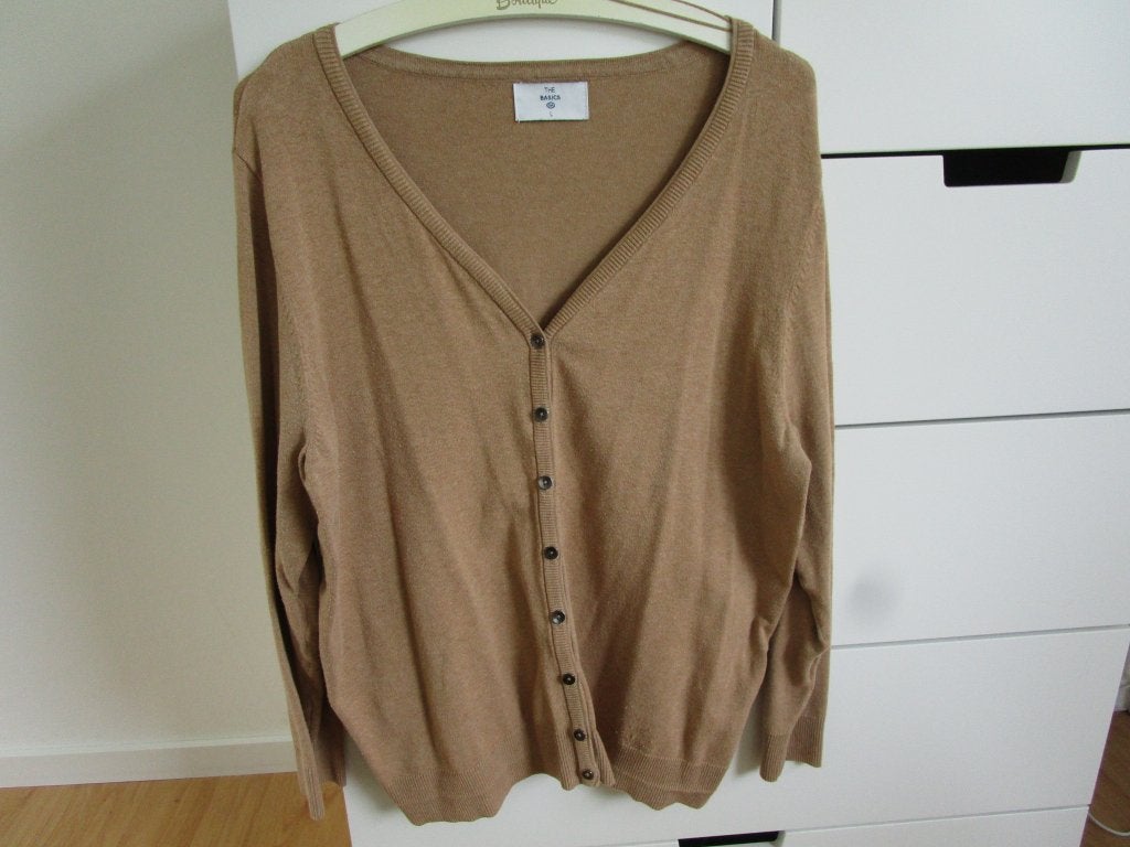 C&A - fijngebreid vest maat L, Beige, Maat 42/44 (L), Ophalen of Verzenden, Gedragen