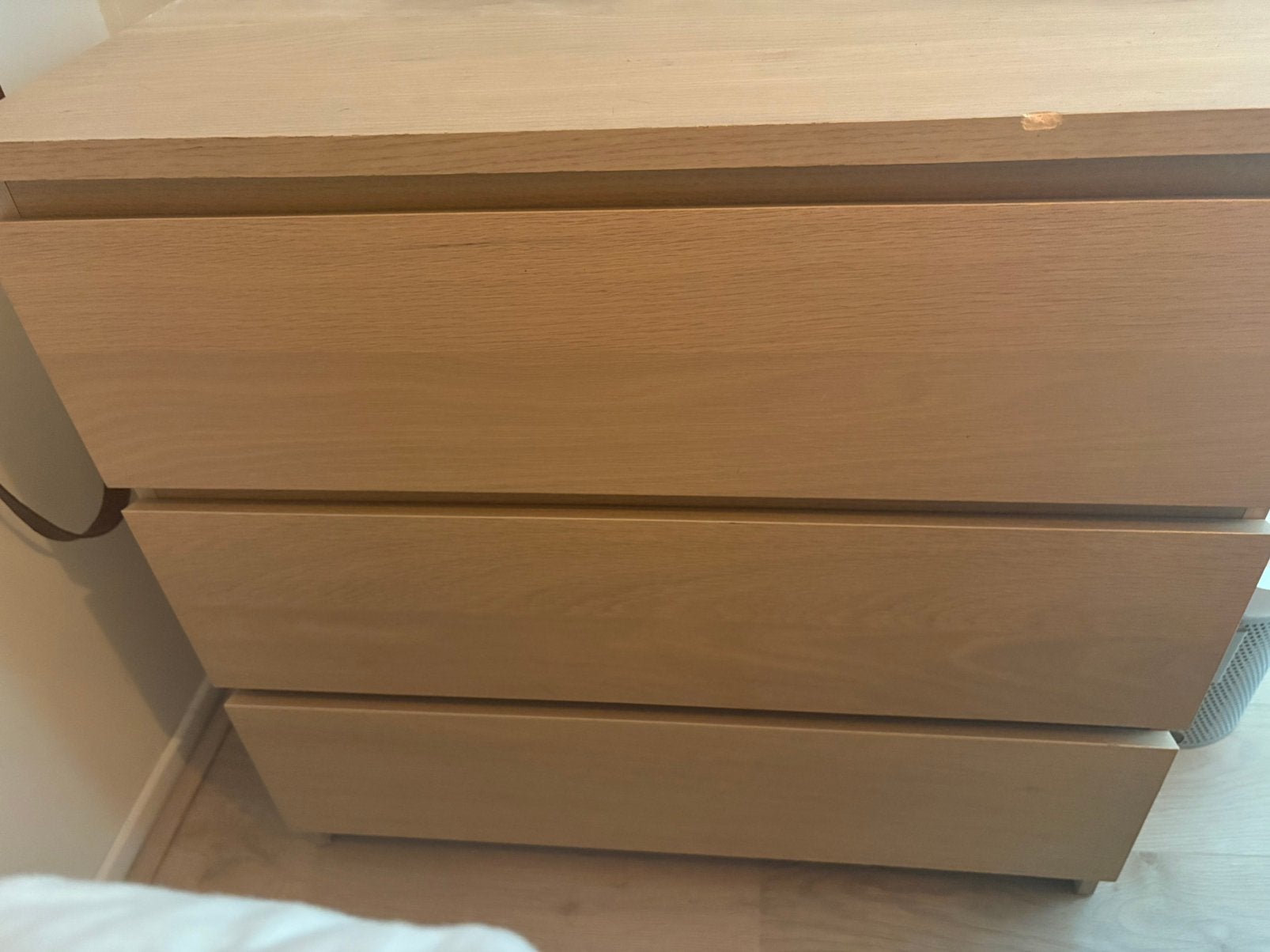 Malm ladekast Ikea gelazuurd eiken 3-lades, Huis en Inrichting, Kasten | Ladekasten, Ophalen, Gebruikt, 50 tot 100 cm, 3 of 4 laden