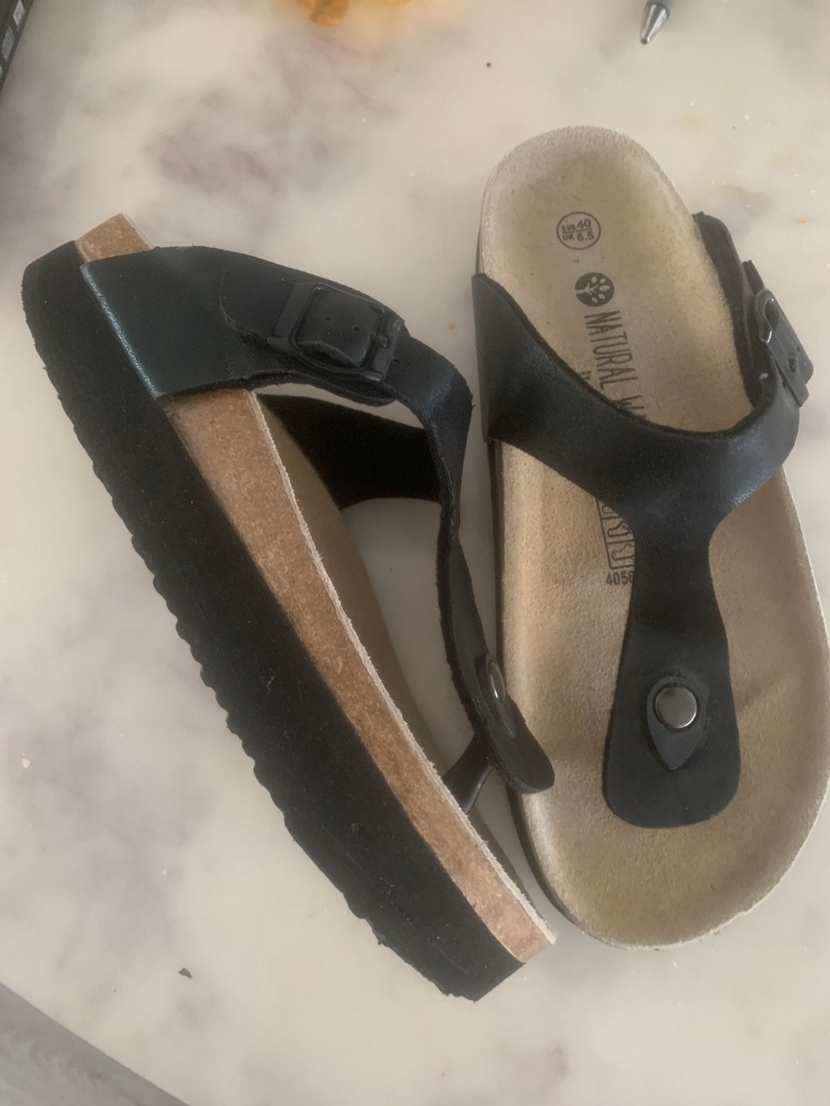 Slippers Natural Walk nieuw maat 40, Ophalen of Verzenden, Zo goed als nieuw, Zwart