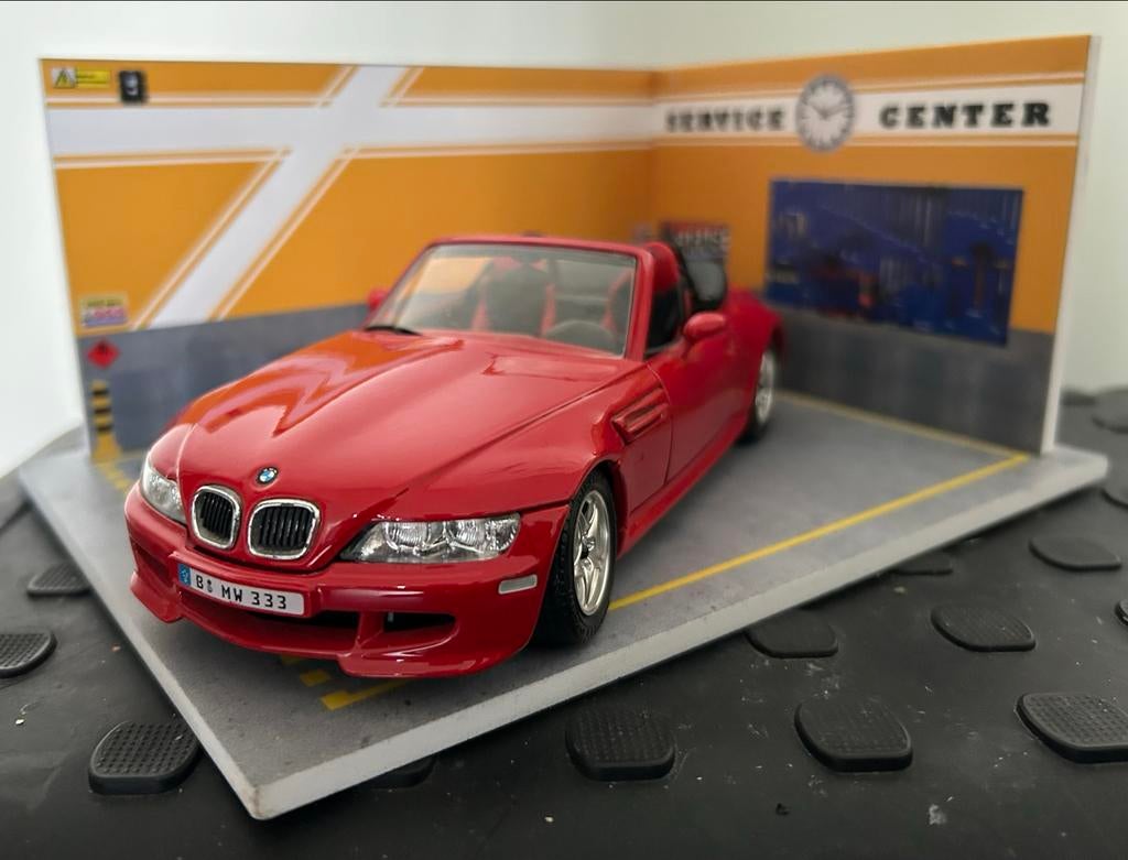 Burago BMW Z3 Roadster Modelauto Rood, Ophalen of Verzenden, Zo goed als nieuw, Auto, Overige merken