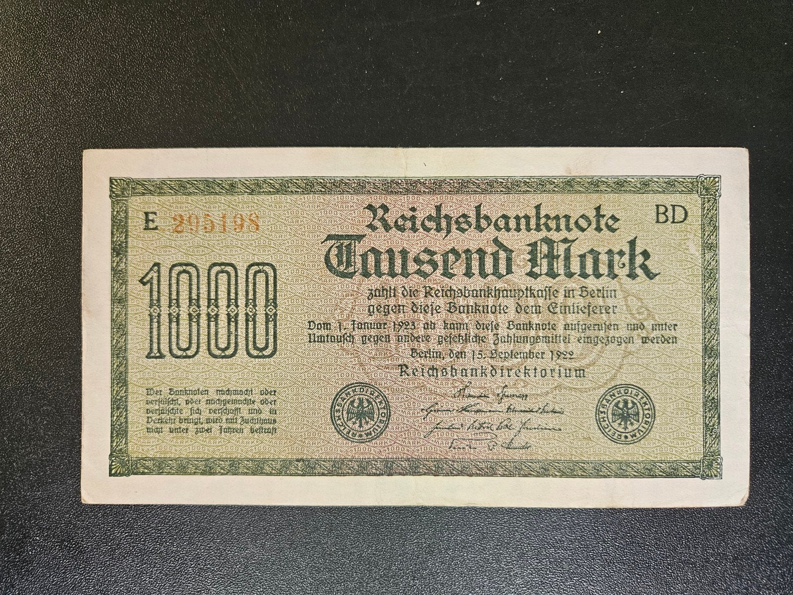 Duitsland pick 76c 1922, Postzegels en Munten, Ophalen of Verzenden, Duitsland, Los biljet