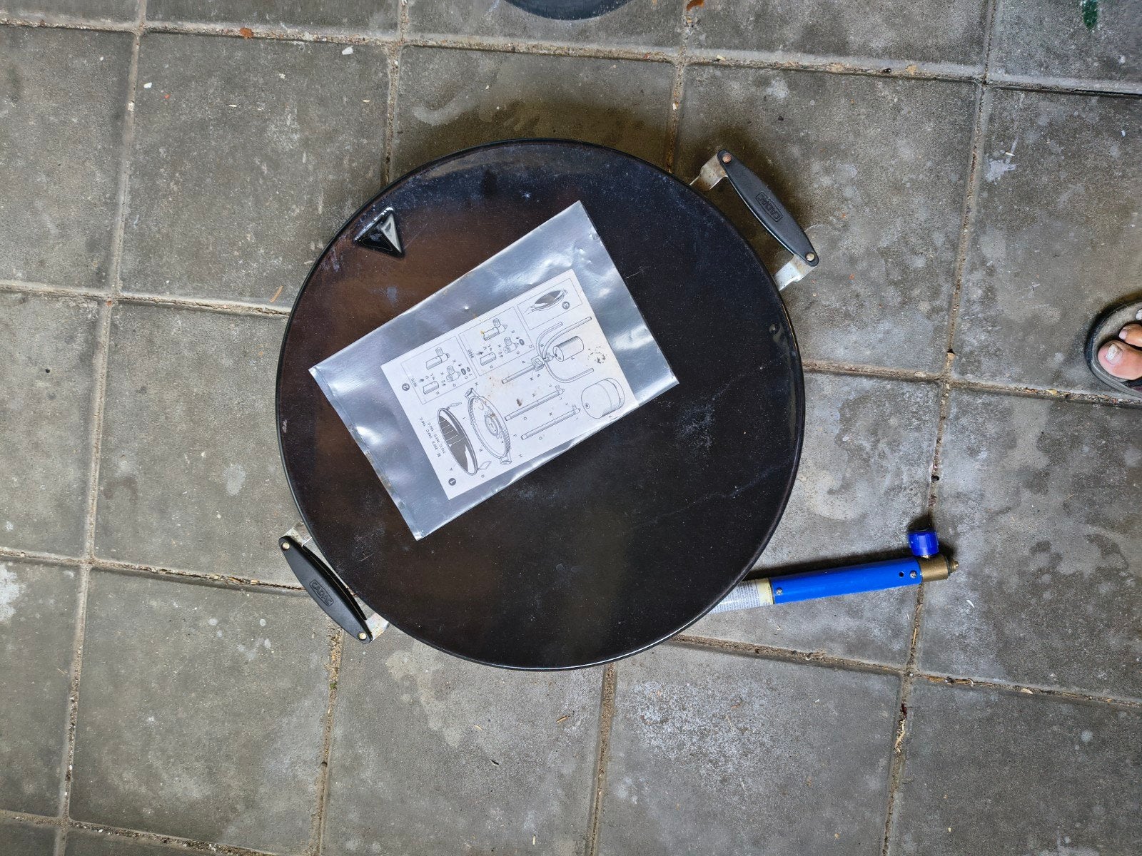 Skottelbraai met gasaansluiting, Ophalen, Gebruikt, Gas, Fonduepan