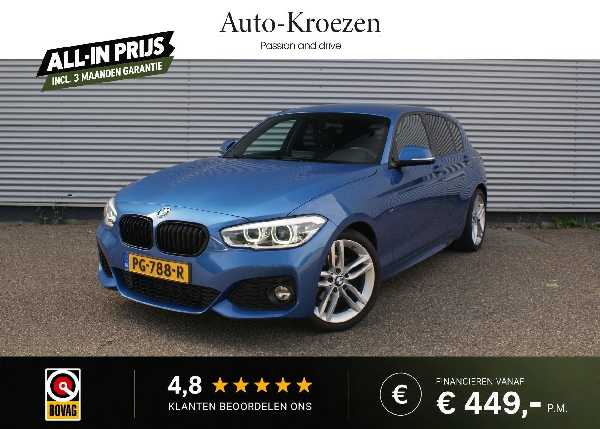 BMW 1-serie 118i | M Pakket | Facelift Model | Led | Navigat, Gebruikt, Blauw, Alcantara, Origineel Nederlands