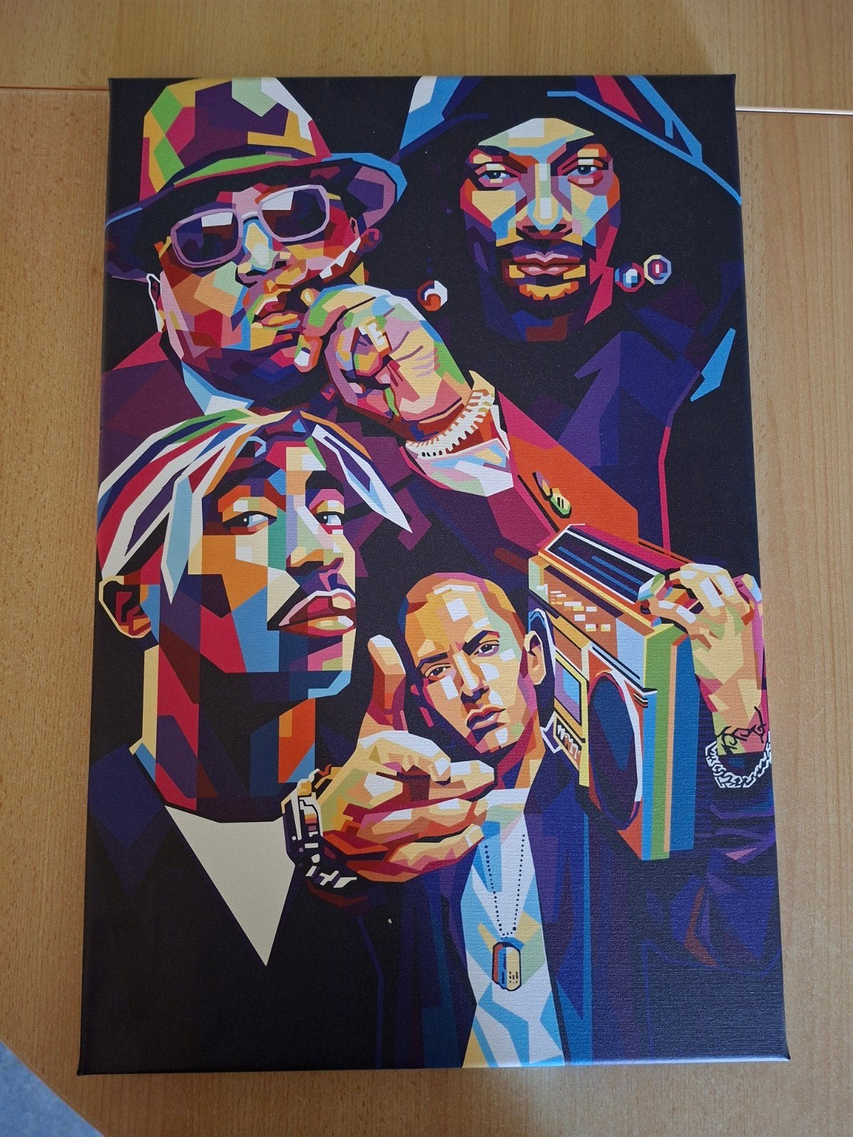 Pop Art Canvas: Hip-Hop Legend Collectie, Antiek en Kunst, Kunst | Schilderijen | Modern, Op houten frame, Ophalen of Verzenden