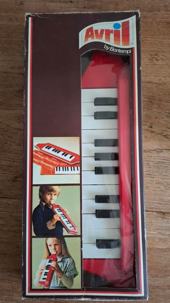 Vintage Avril by Bontempi Melodica - Rood, in originele doos, Ophalen of Verzenden