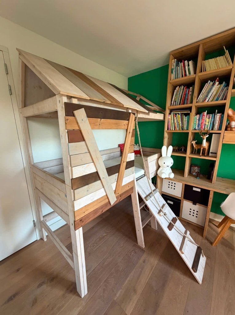 LIFETIME Kidsrooms boomhutbed / hoogslaper – zeer solide, Ophalen, Gebruikt, Hoogslaper