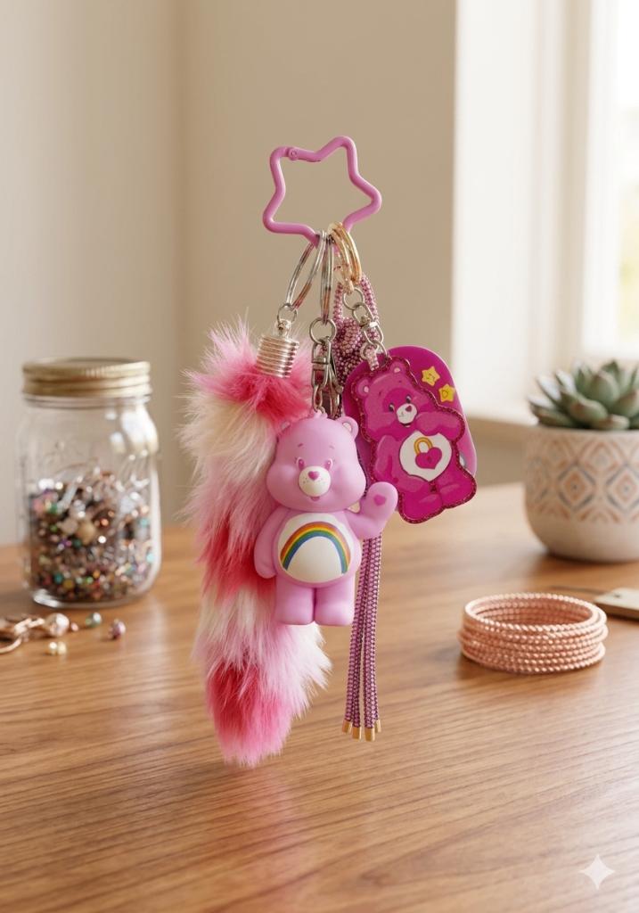 Carebear sleutelhanger, Verzenden, Nieuw, Knuffel of Figuurtje