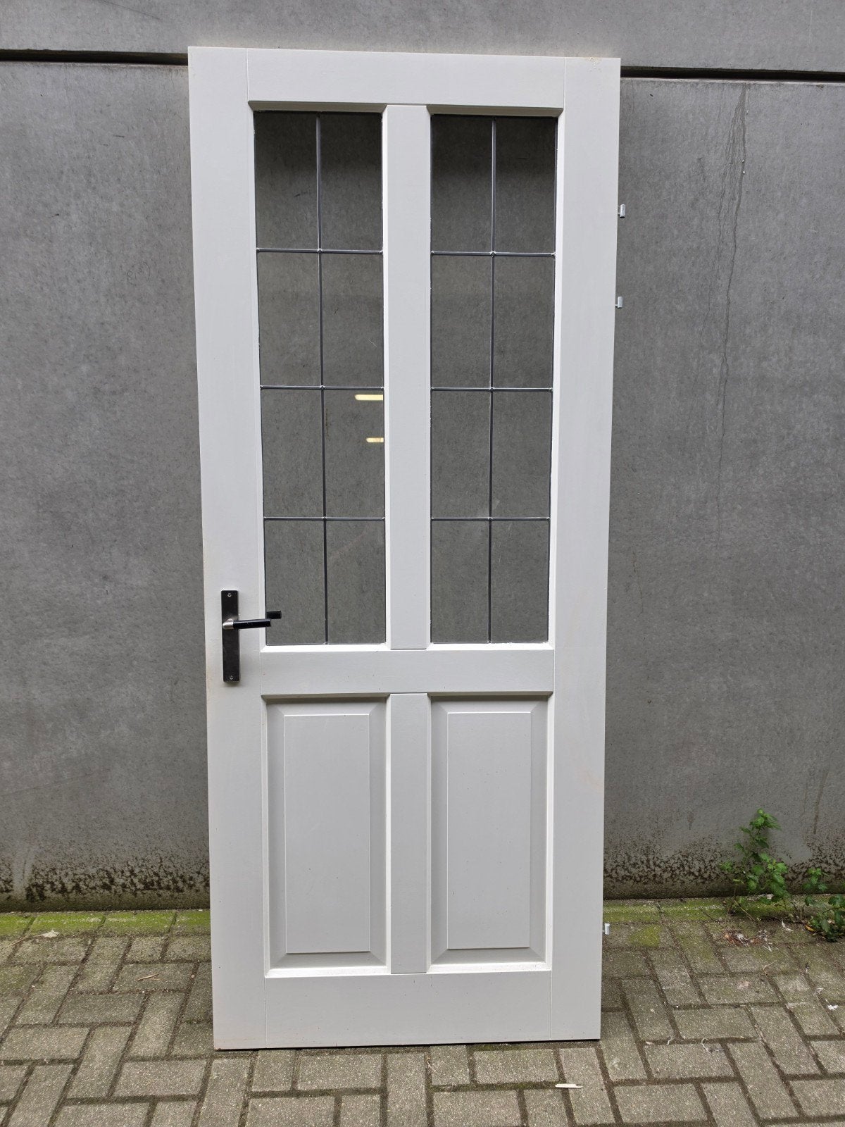Mooie opdekdeur glas het lood Links draaien 93 x 231.5, Doe-het-zelf en Verbouw, Deuren en Horren, 215 cm of meer, Binnendeur