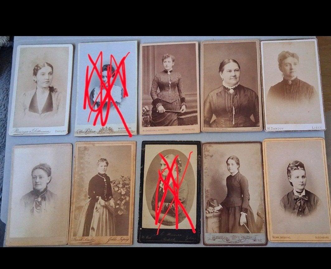 CDV'S  Victoriaanse portretfoto's dames deel 2, Ophalen of Verzenden, Voor 1940, Gebruikt, Foto