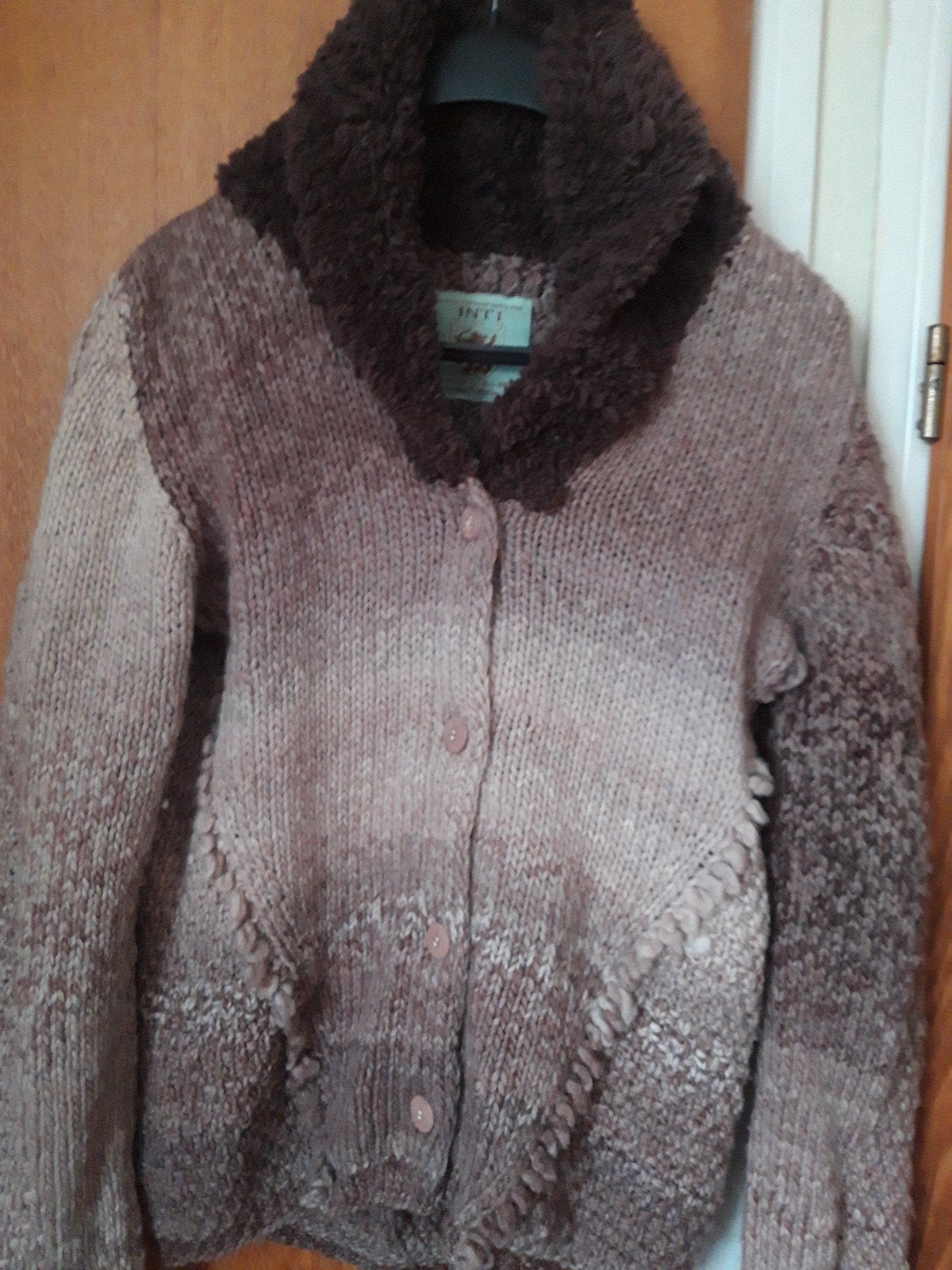 Wollen Inti vest, Ophalen, Zo goed als nieuw, Maat 42/44 (L)