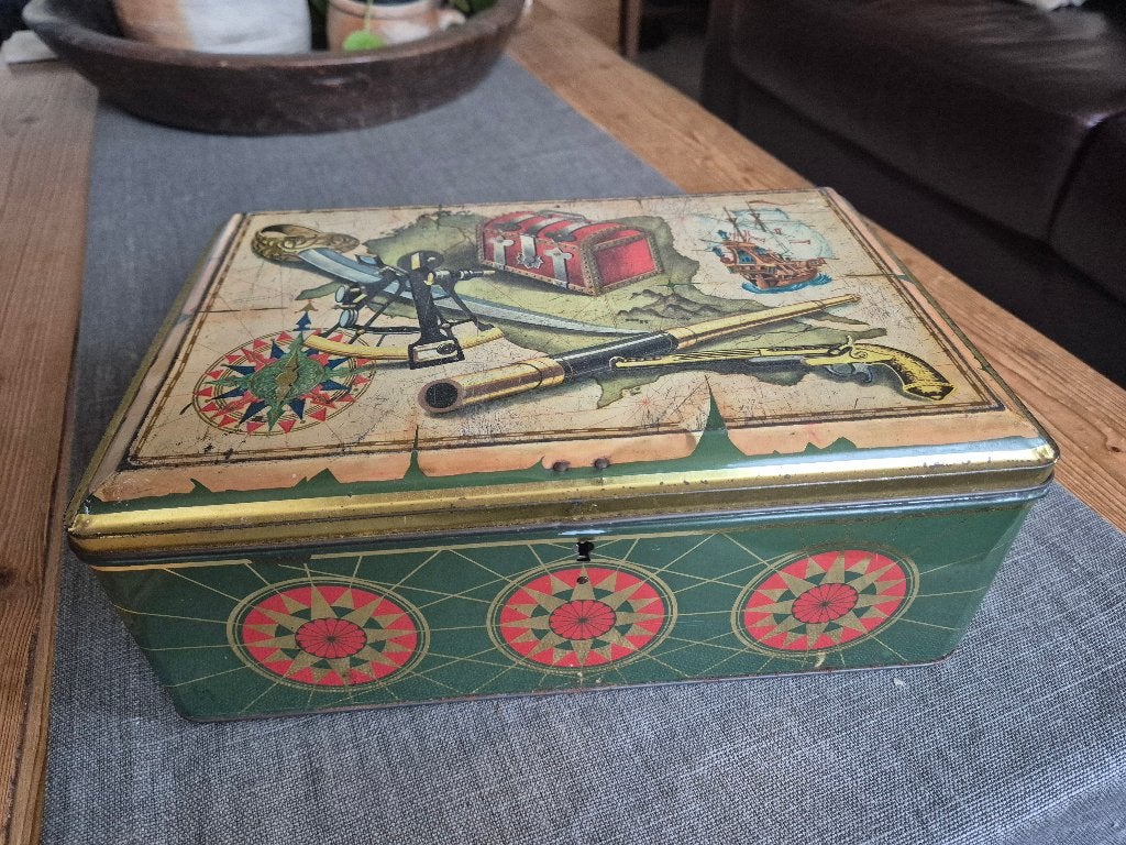 Oude blikken Demaret "koekjes" trommel uit jaren 50-60, Ophalen of Verzenden