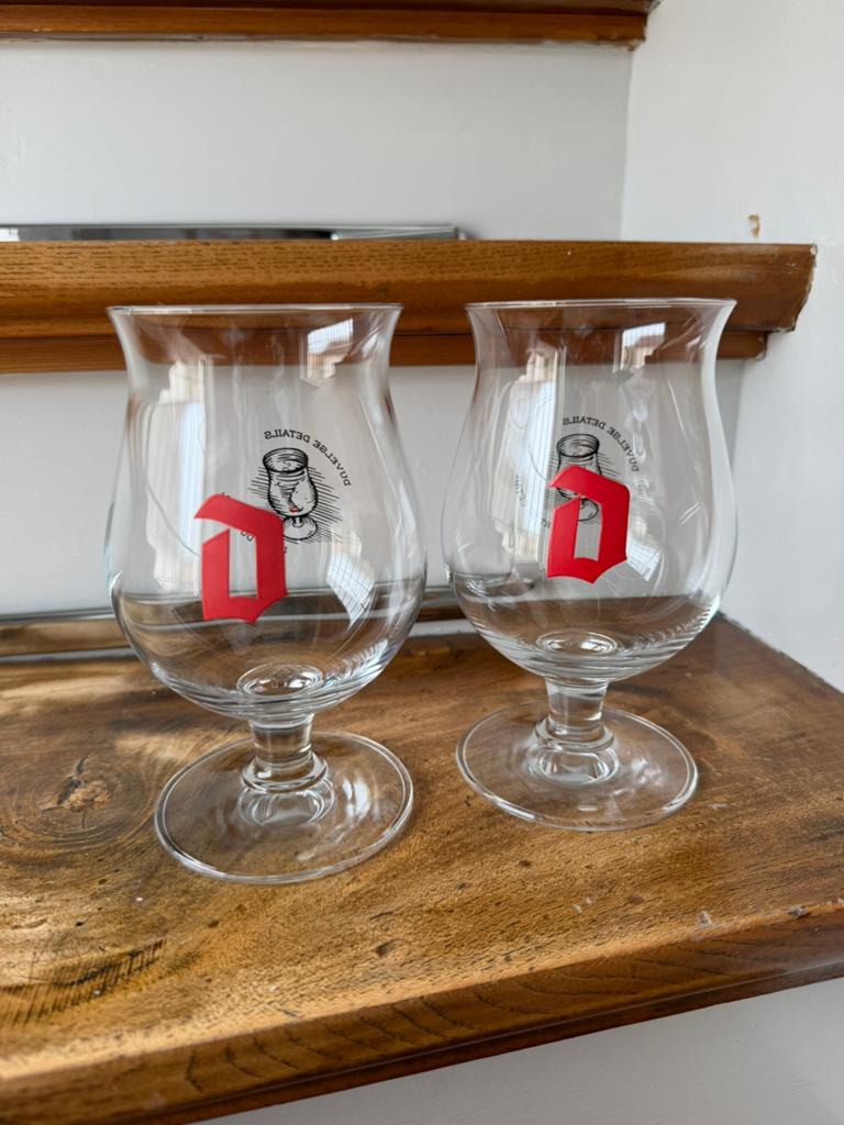 2x Duvel bierglas | Duvelse details, Verzamelen, Ophalen of Verzenden, Zo goed als nieuw, Glas of Glazen, Duvel