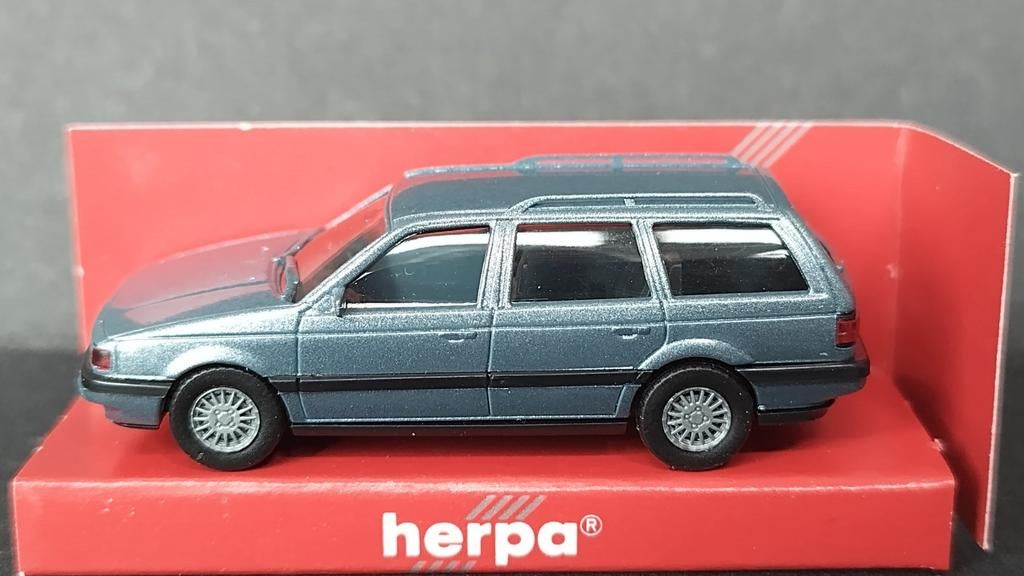Volkswagen VW Passat B3 Variant grijs 1:87 H0 Herpa Pol, Auto, Verzenden, Cars@herpa.de, Nieuw