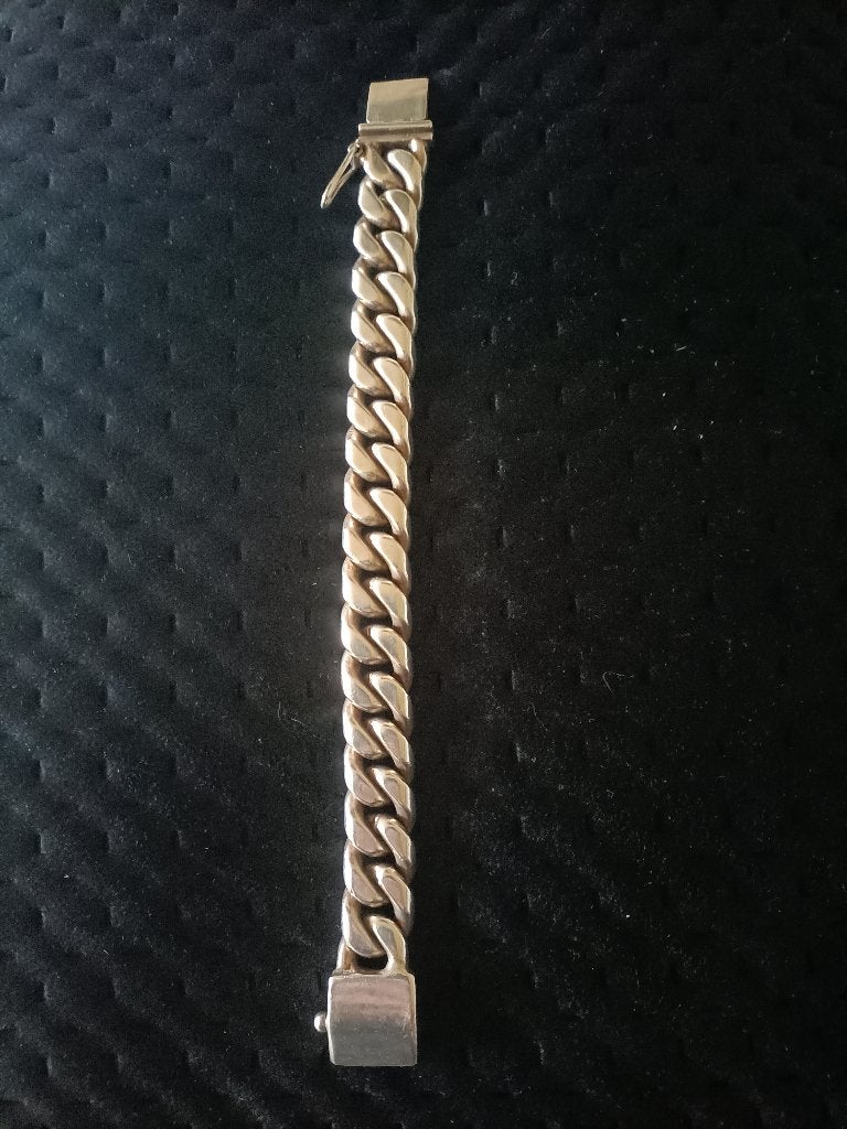 Robuuste solide zware zilveren (925) armband 189 gram, Ophalen of Verzenden, Zo goed als nieuw, Zilver, Zilver