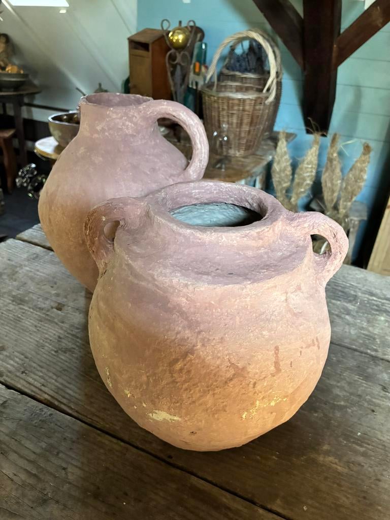 Papier mache kruiken, Huis en Inrichting, Woonaccessoires | Vazen, Overige materialen, Overige kleuren, Ophalen of Verzenden, Zo goed als nieuw
