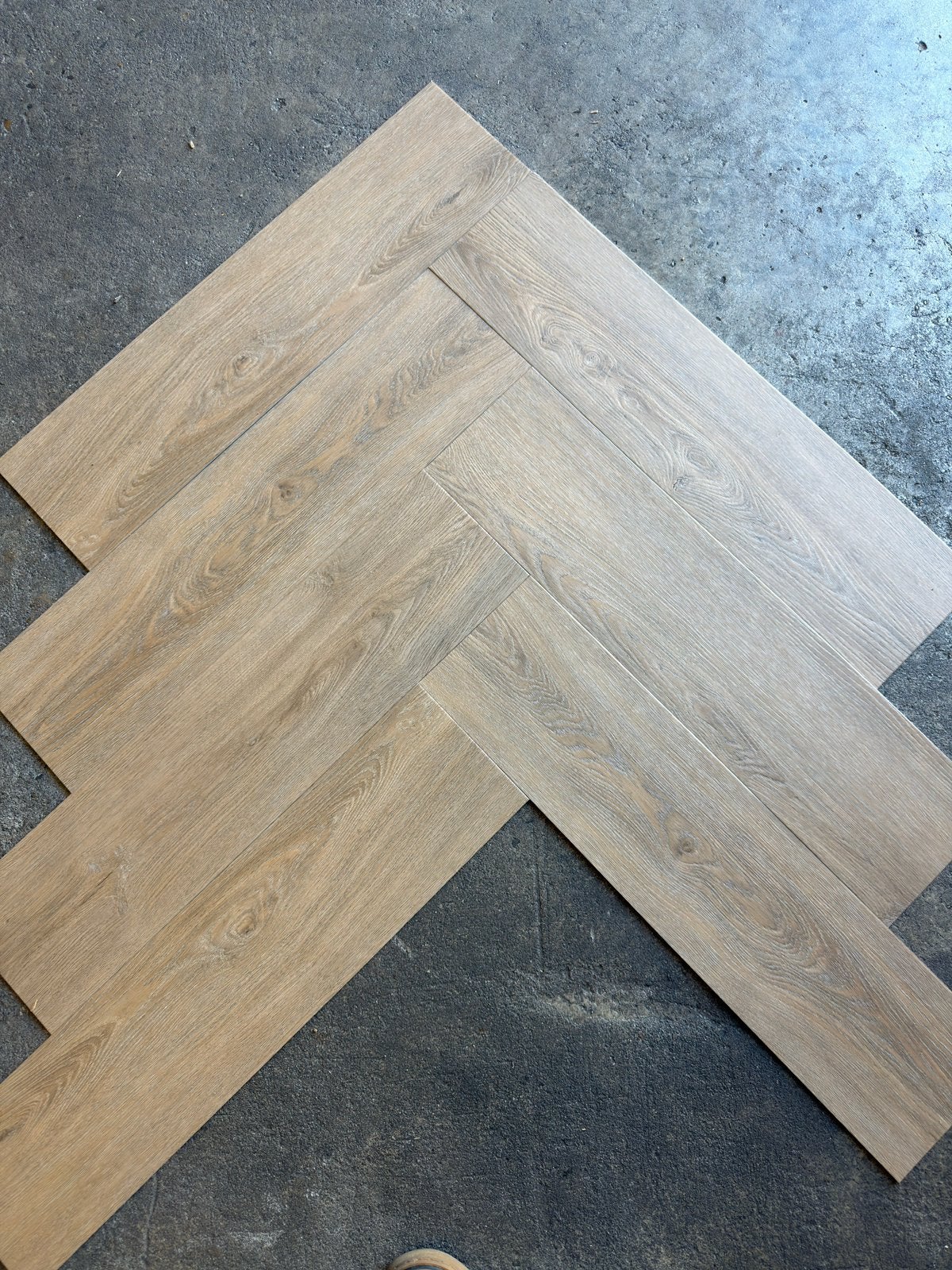 Pvc visgraat vloer eiken look 61,4 m2 NIEUW, Ophalen, Kunststof, 50 tot 150 cm, Nieuw