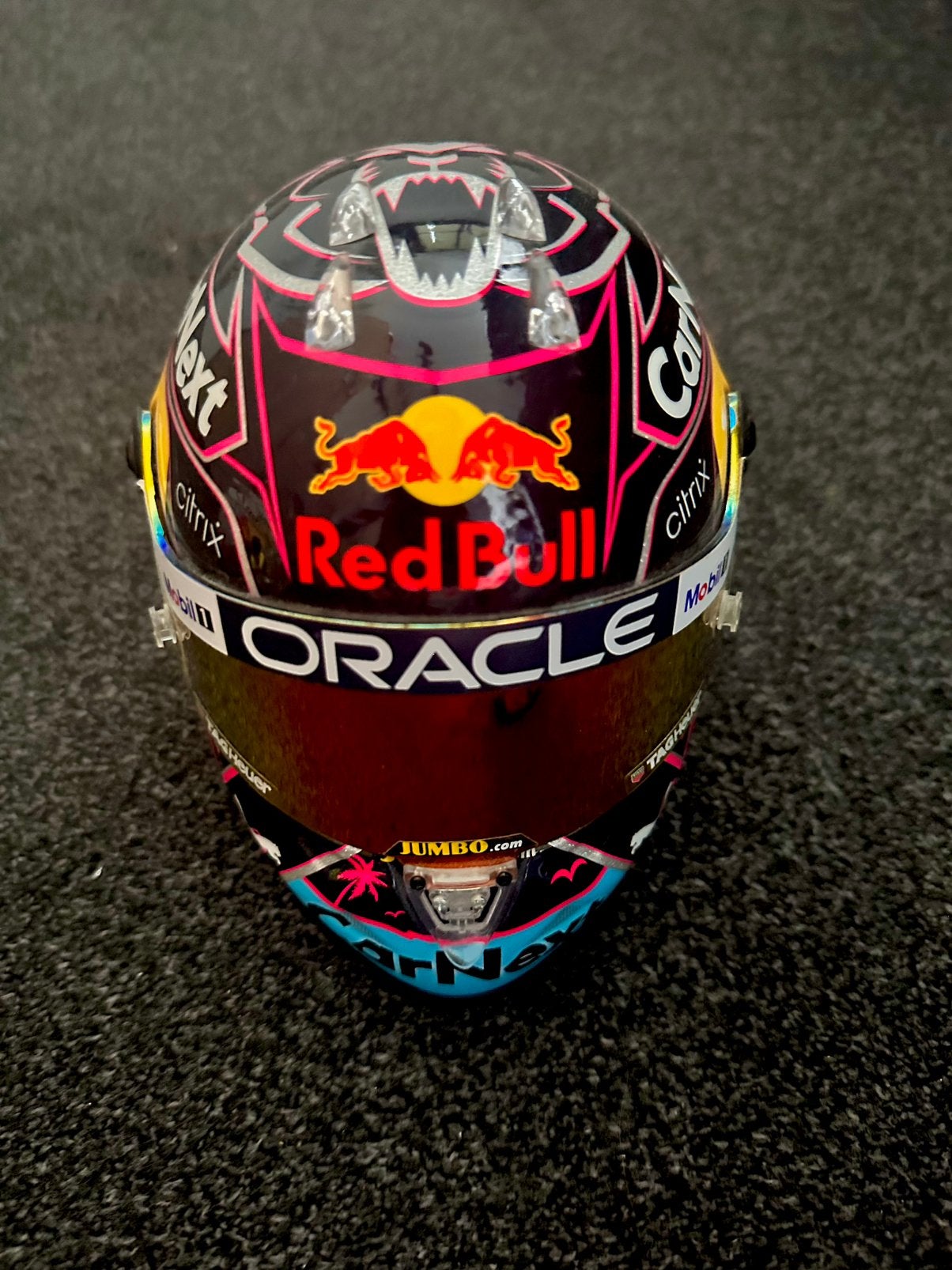 Max Verstappen helm 1:2 Miami 2022, Ophalen of Verzenden, Nieuw, Formule 1
