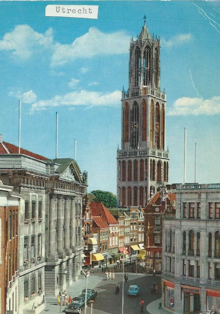 Ansichtkaart UTRECHT  Stadhuis en DOM, Verzenden, 1960 tot 1980, Gelopen, Utrecht