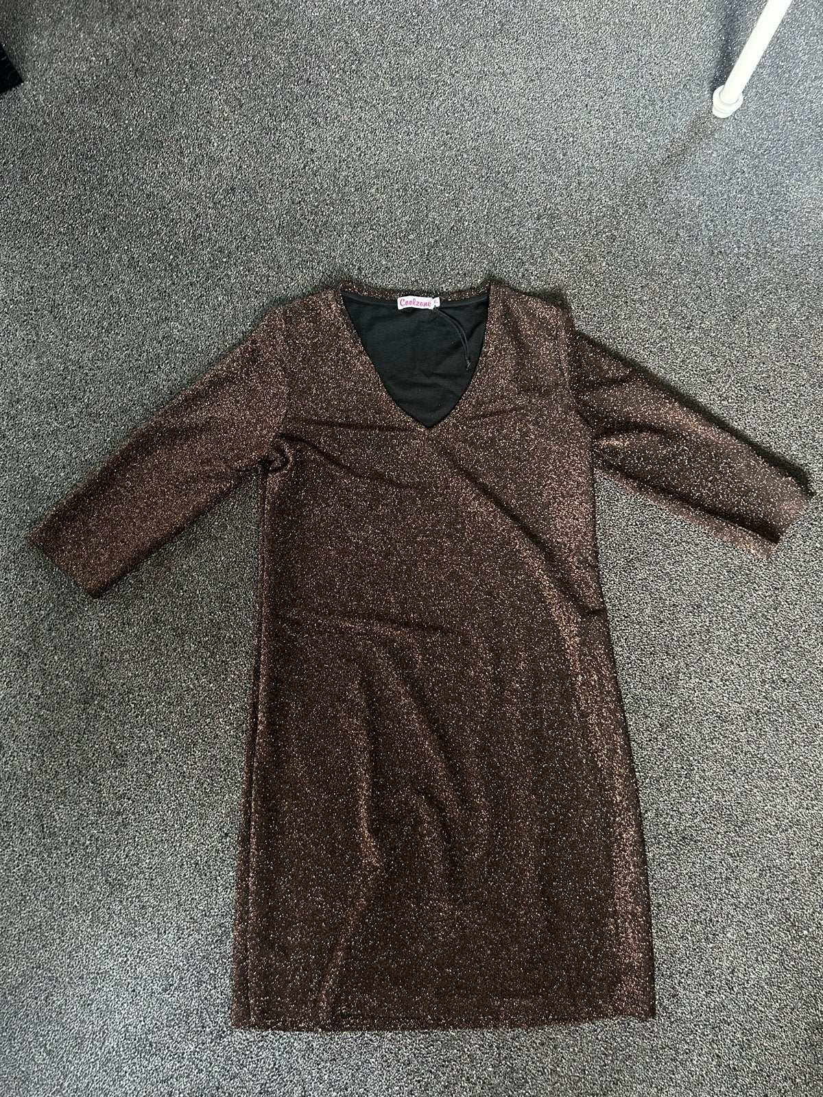 Coolzone Zwart met Goud Glitter Jurkje - Maat XL, Zwart, Maat 46/48 (XL) of groter, Nieuw, Ophalen of Verzenden