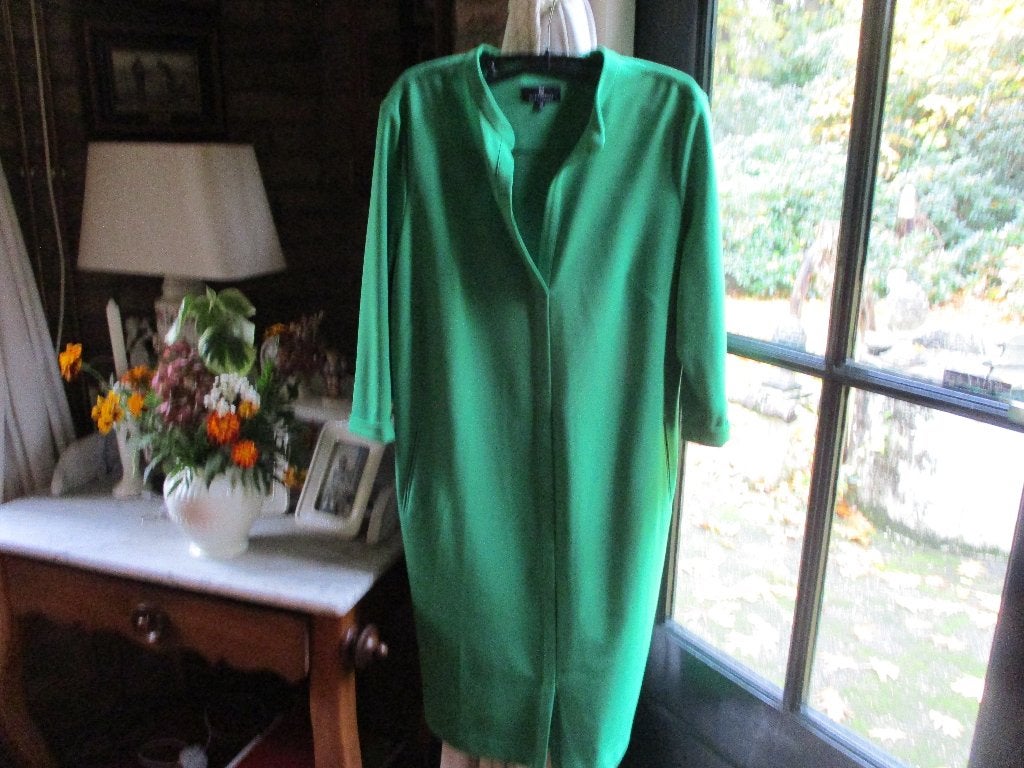 mj/MART VISSER/jurk/jurkje/38/40 met 7/8 mouw /STRETCH, Kleding | Dames, Maat 38/40 (M), Zo goed als nieuw, Boven de knie, Groen