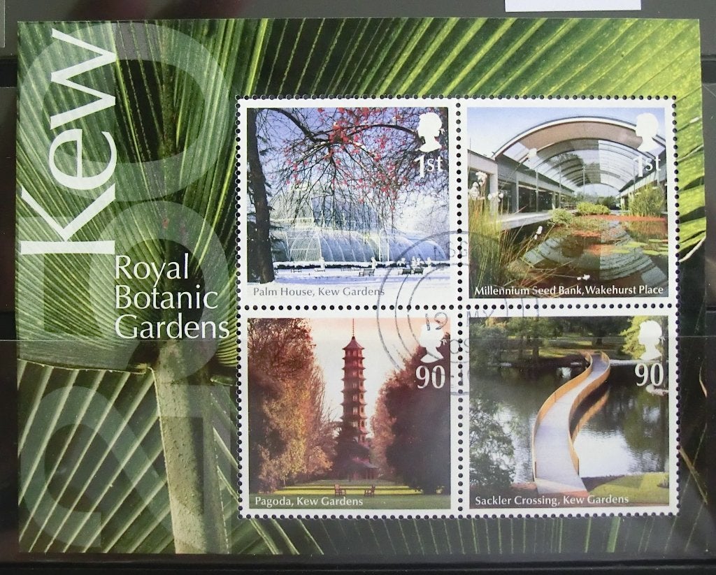 Kew gardens blok gest, Ophalen of Verzenden, Gestempeld