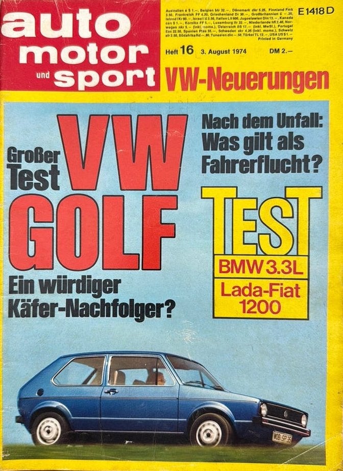 Auto motor und sport 1974/16: VW Golf/BMW E3/Lada, Ophalen of Verzenden, Gelezen, Algemeen