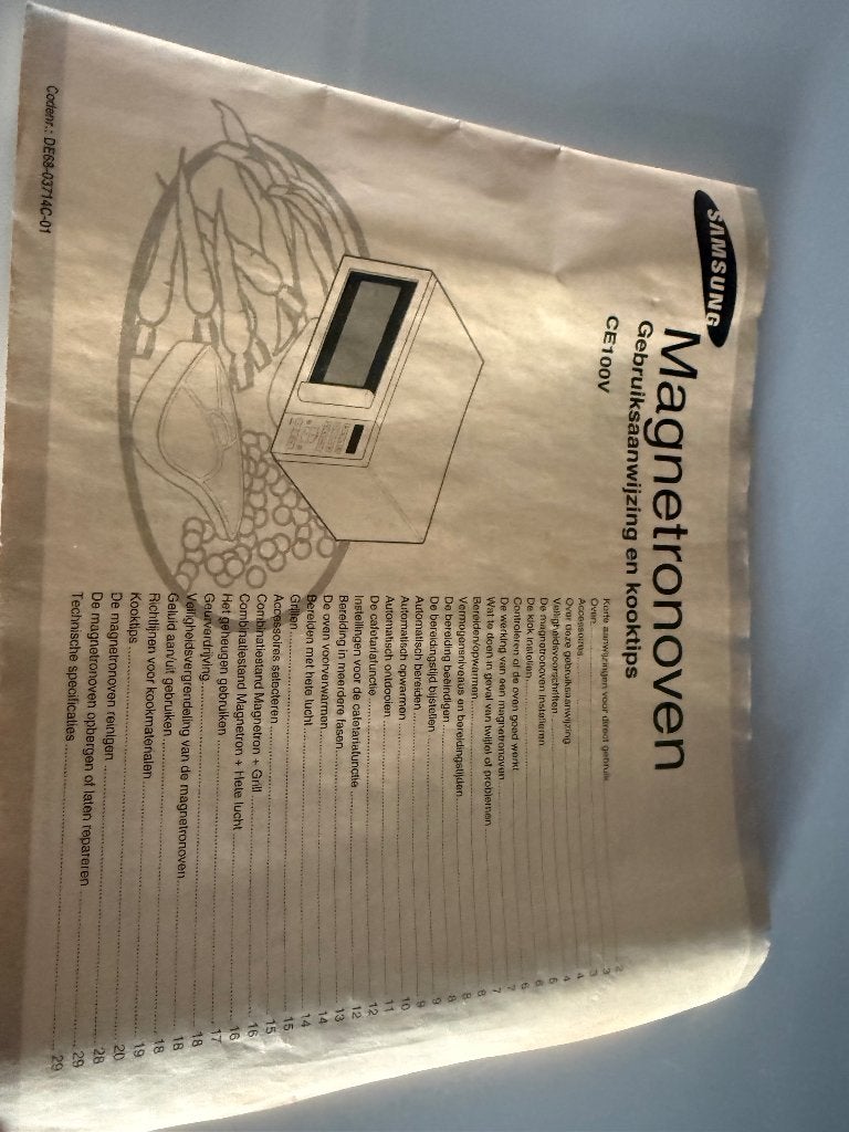Combi Magnetron Samsung CE100V, Witgoed en Apparatuur, Ophalen, Combimagnetron, Zo goed als nieuw, Draaiplateau