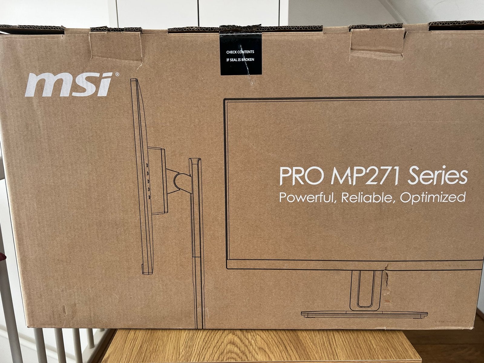 MSI PRO MP271 Series Monitor, Computers en Software, Monitoren, IPS, Ophalen of Verzenden, Zo goed als nieuw, 61 t/m 100 Hz