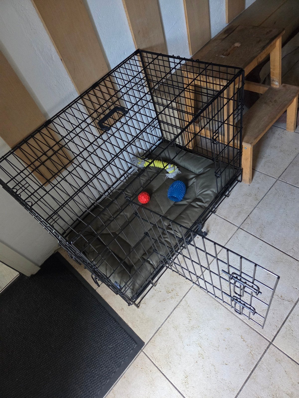 Inklapbare bensche middelgrote hond, Dieren en Toebehoren, Hondenhokken, Ophalen of Verzenden, 75 tot 110 cm, Minder dan 65 cm