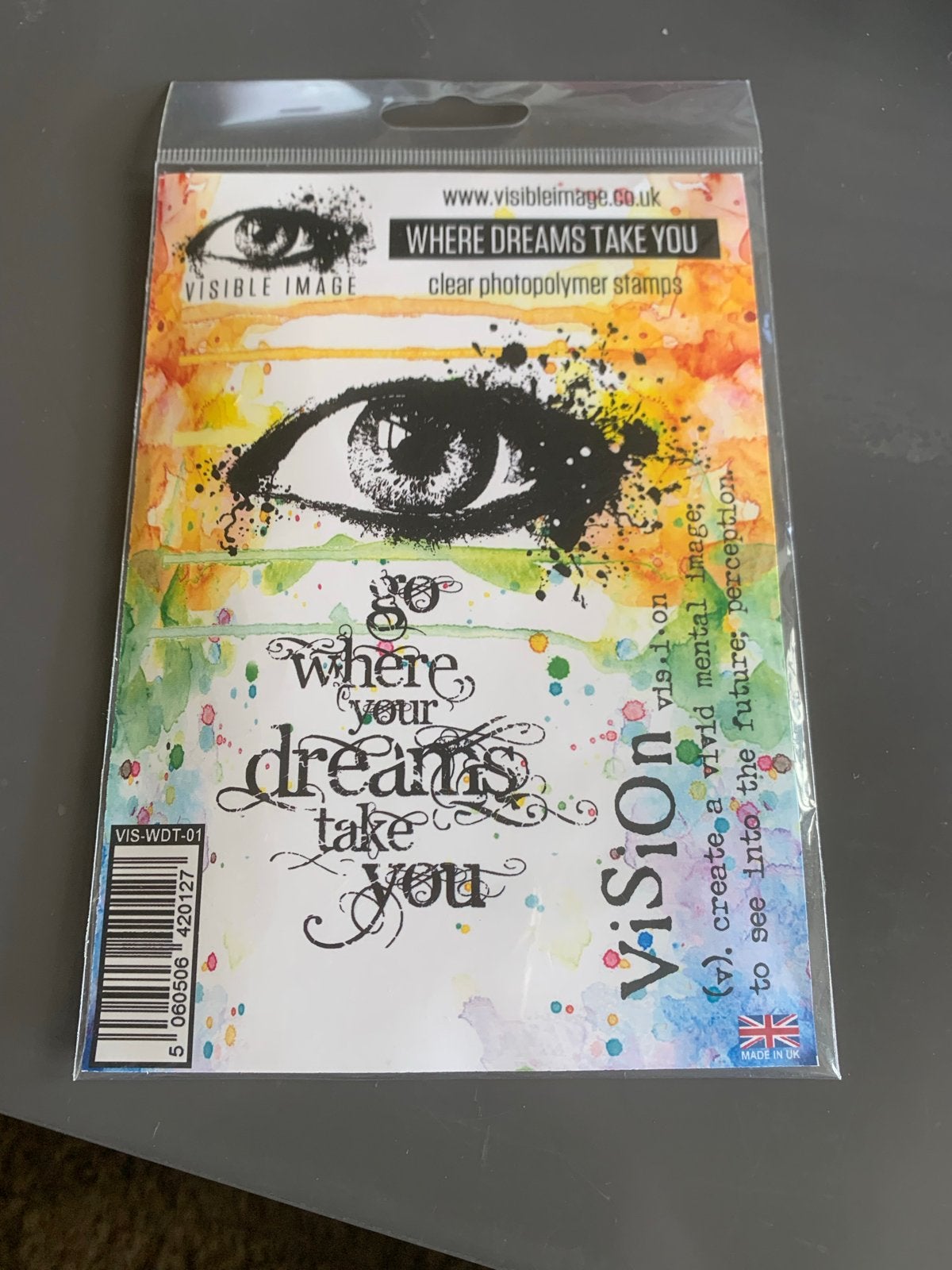 Clear Polymer Stempels 'Where Dreams Take You' - Gebruikt, Ophalen of Verzenden, Gebruikt, Clearstamp