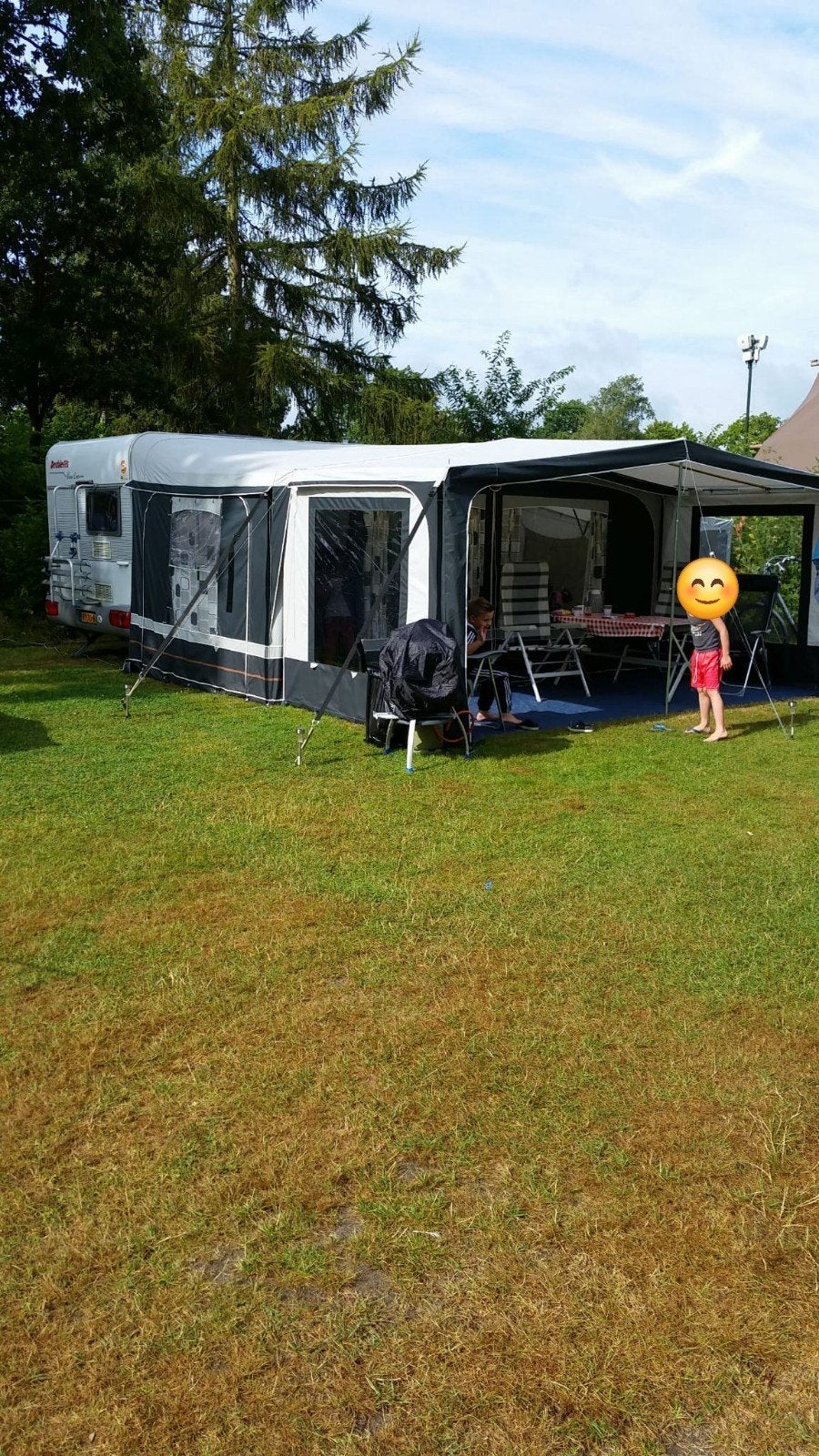 Zeer complete voortent incl erker en luifel met zijwanden., Caravans en Kamperen, Ophalen
