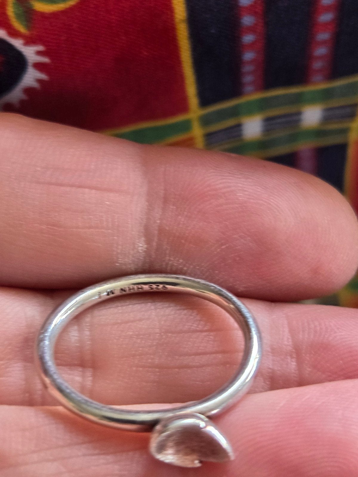 Zilveren 9.25 ring maat 17, Ophalen of Verzenden, Zo goed als nieuw, 17 tot 18, Zilver