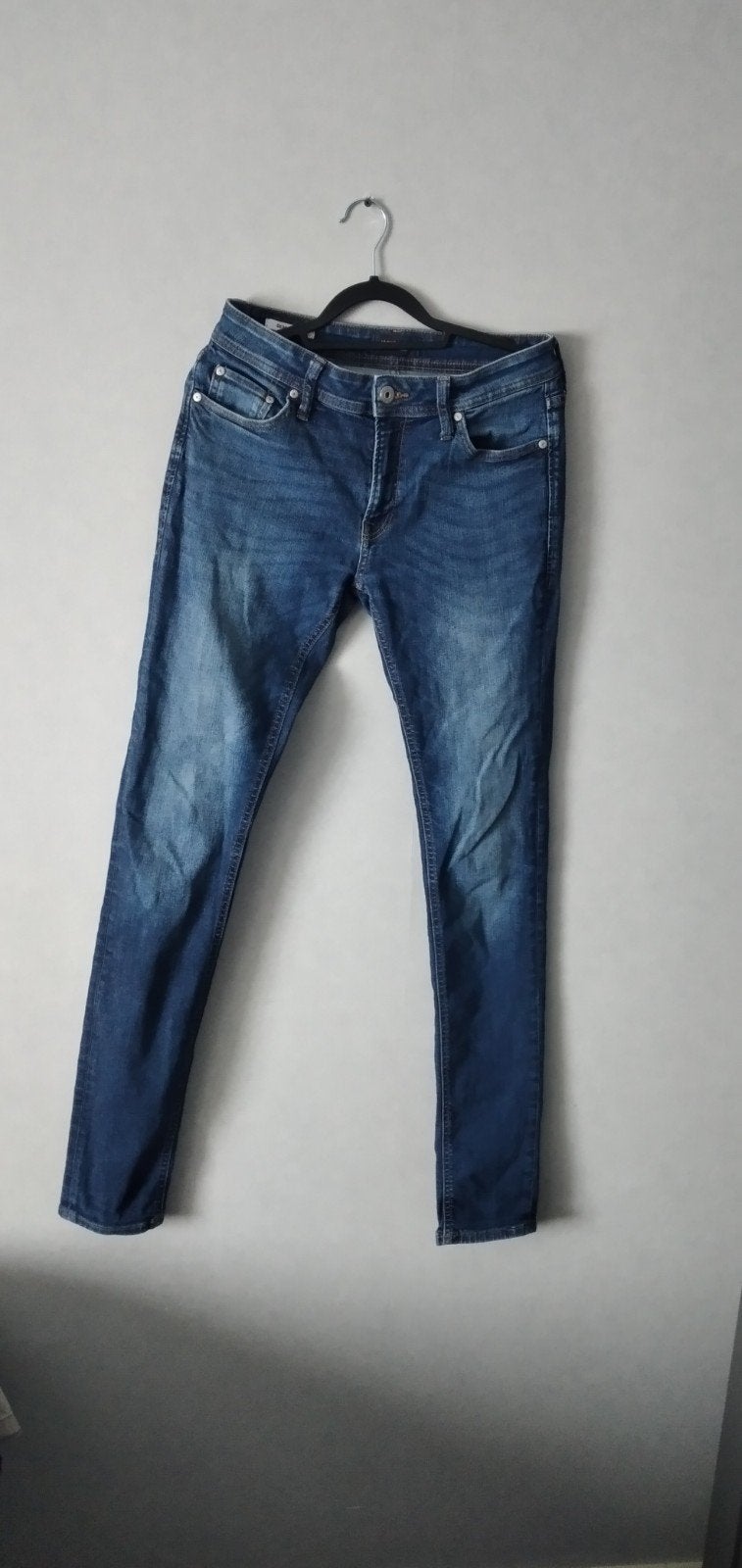 Jack & Jones Skinny Liam Jeans - Donkerblauw (W30 L36), Blauw, Overige jeansmaten, Ophalen of Verzenden, Gedragen