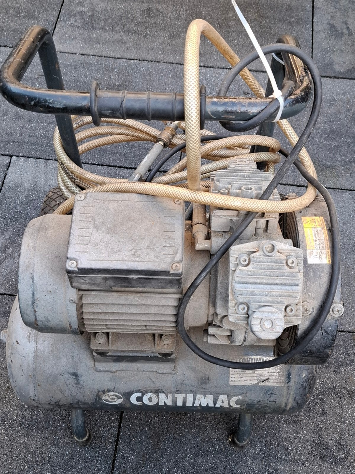 Compressor (contimac), Doe-het-zelf en Verbouw, Compressors, Ophalen, Gebruikt, 10 bar of meer, Minder dan 200 liter/min