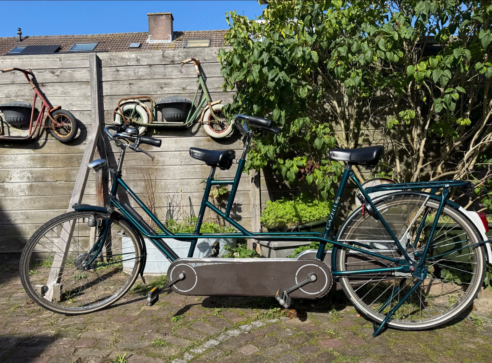 Gazelle Tandem - 3 versnellingen - Nette staat, Ophalen, Gebruikt, Minder dan 10 versnellingen