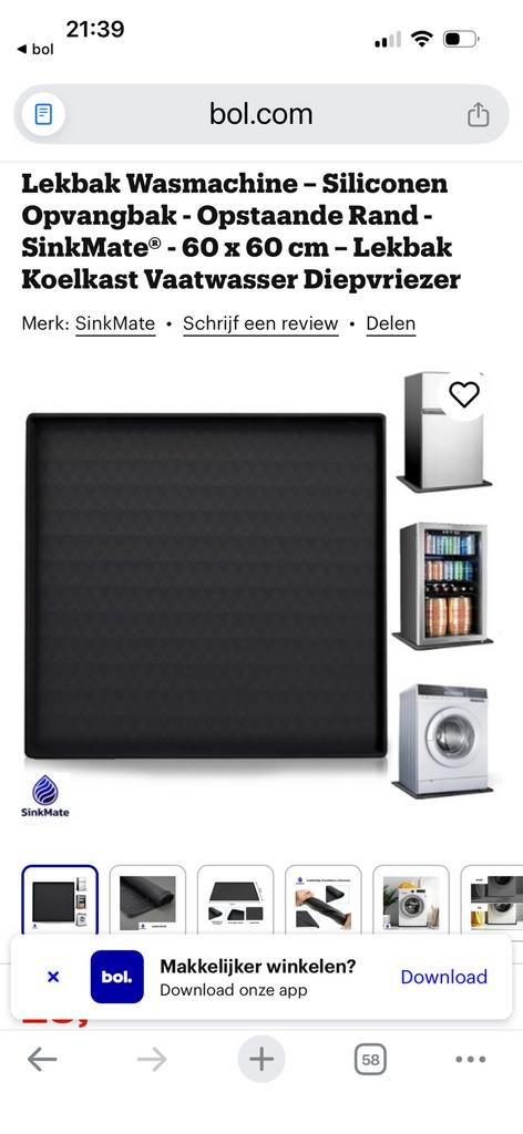 Lekbak, Verzenden, Zo goed als nieuw