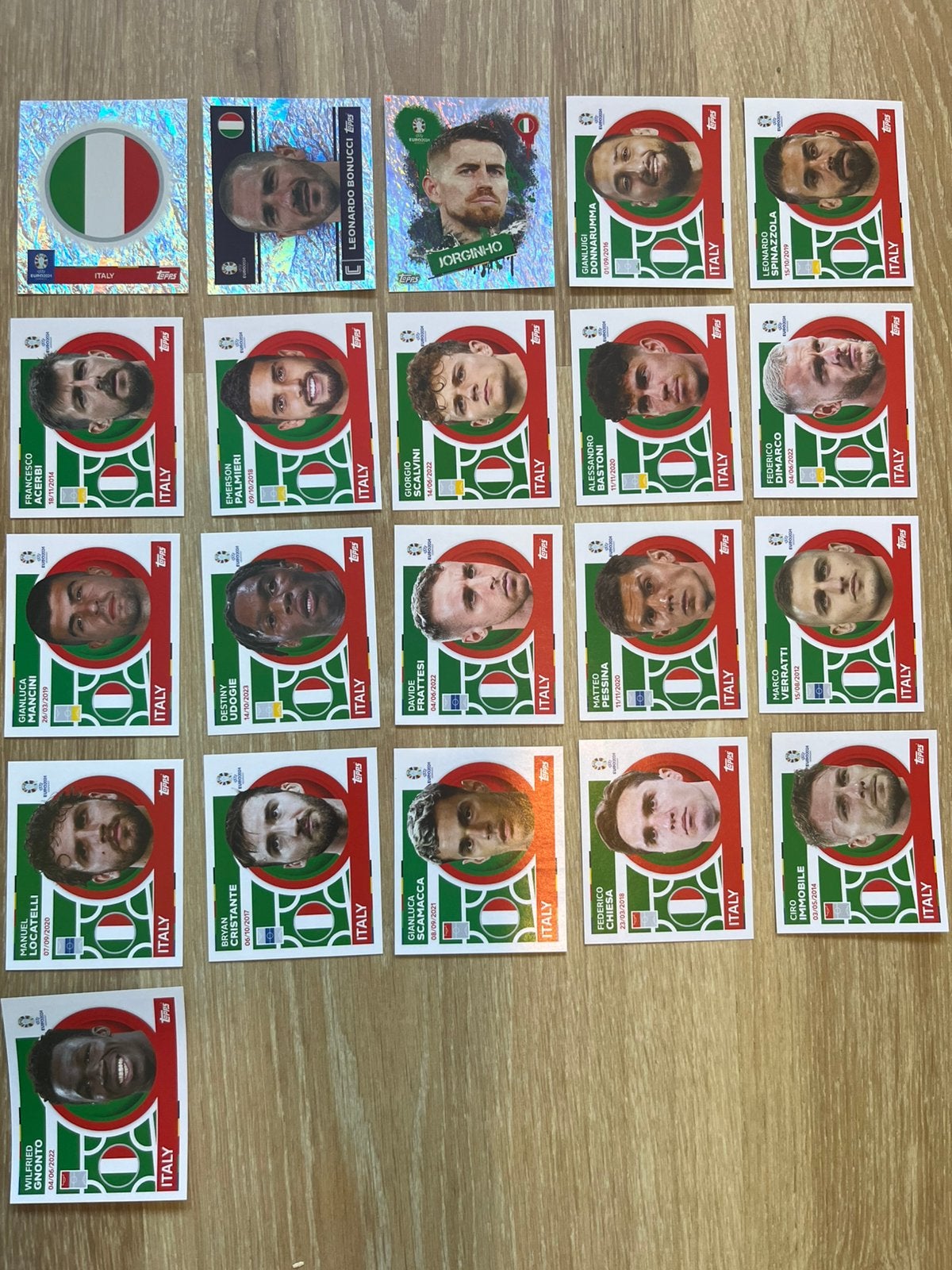 Ek 2024 italië volledig team, Ophalen of Verzenden, Zo goed als nieuw, Plaatje