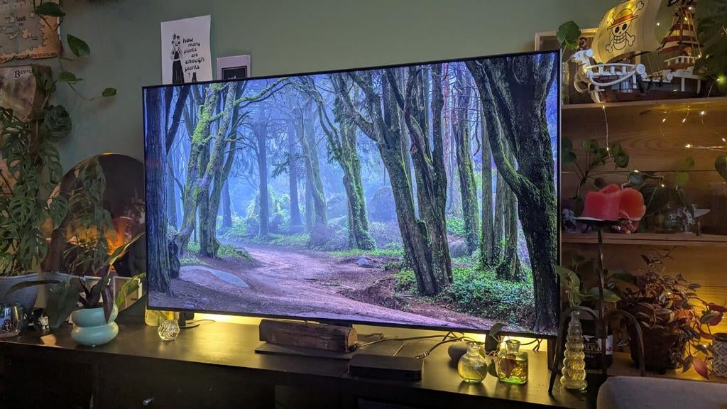 Samsung QE55Q80A 55 inch 4K QLED TV, Audio, Tv en Foto, Televisies, Ophalen, Zo goed als nieuw, 100 cm of meer, Samsung