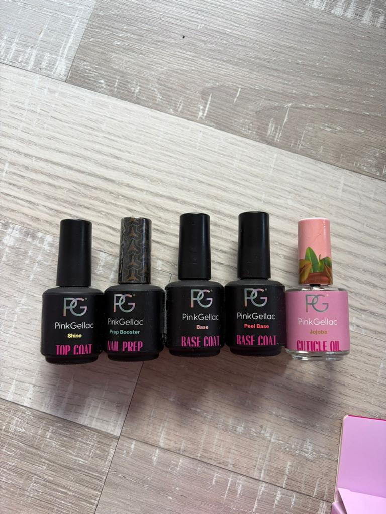 Pink gellac set, Ophalen of Verzenden, Zo goed als nieuw, Roze, Handen en Nagels