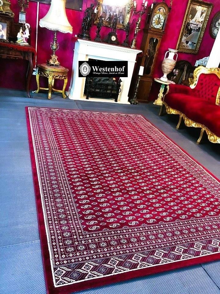 Oosters vloerkleed wol vintage Perzisch tapijt Bokhara, 200 cm of meer, Ophalen of Verzenden, Zo goed als nieuw, 200 cm of meer